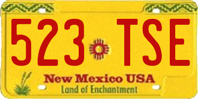 NM license plate 523TSE