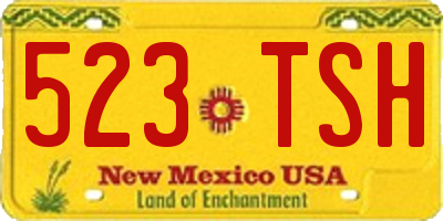 NM license plate 523TSH