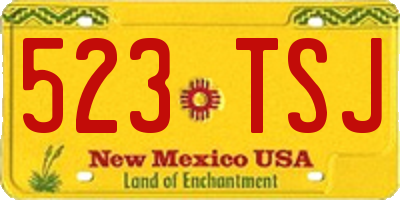 NM license plate 523TSJ