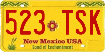 NM license plate 523TSK
