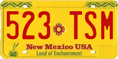 NM license plate 523TSM