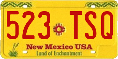 NM license plate 523TSQ