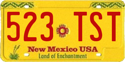 NM license plate 523TST