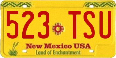 NM license plate 523TSU