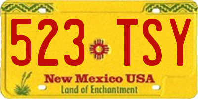 NM license plate 523TSY
