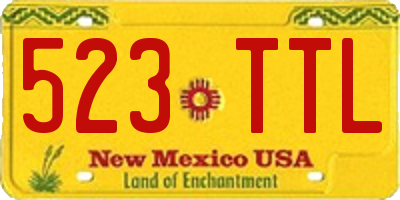 NM license plate 523TTL