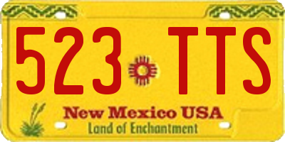 NM license plate 523TTS