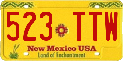 NM license plate 523TTW