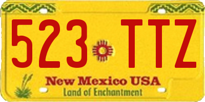 NM license plate 523TTZ
