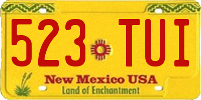 NM license plate 523TUI