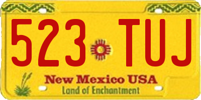 NM license plate 523TUJ
