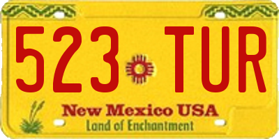 NM license plate 523TUR