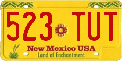 NM license plate 523TUT
