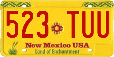 NM license plate 523TUU