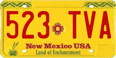 NM license plate 523TVA
