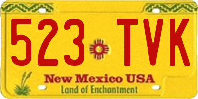 NM license plate 523TVK