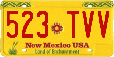 NM license plate 523TVV