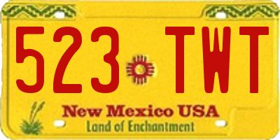 NM license plate 523TWT