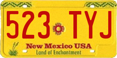 NM license plate 523TYJ