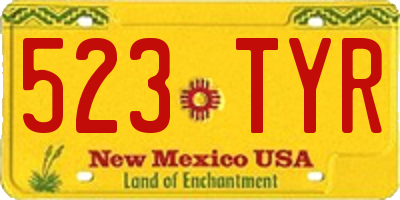 NM license plate 523TYR