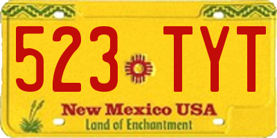 NM license plate 523TYT