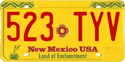 NM license plate 523TYV