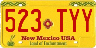 NM license plate 523TYY