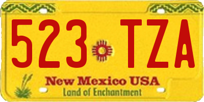 NM license plate 523TZA