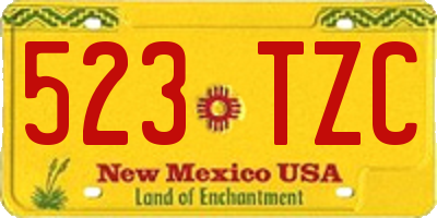 NM license plate 523TZC
