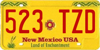 NM license plate 523TZD