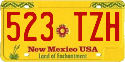 NM license plate 523TZH