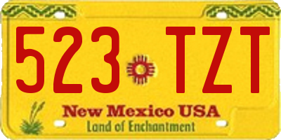 NM license plate 523TZT