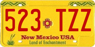 NM license plate 523TZZ