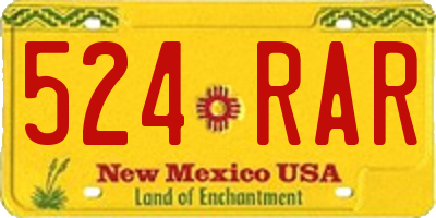 NM license plate 524RAR