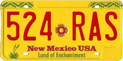 NM license plate 524RAS