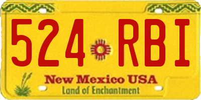 NM license plate 524RBI