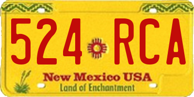 NM license plate 524RCA