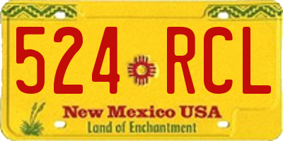 NM license plate 524RCL