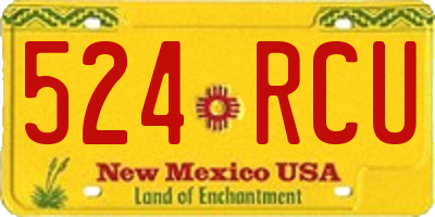 NM license plate 524RCU
