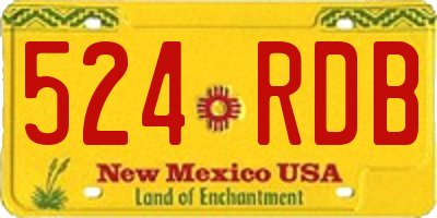 NM license plate 524RDB