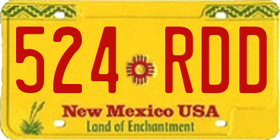 NM license plate 524RDD