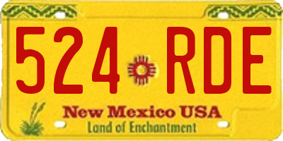 NM license plate 524RDE