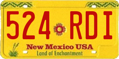 NM license plate 524RDI