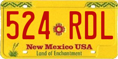 NM license plate 524RDL