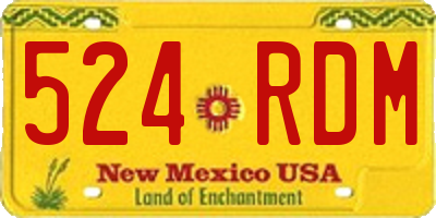 NM license plate 524RDM