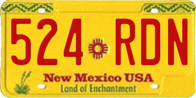 NM license plate 524RDN