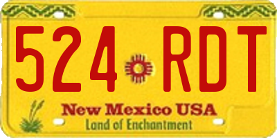 NM license plate 524RDT