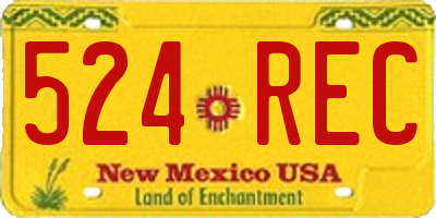 NM license plate 524REC