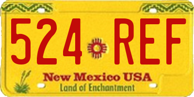 NM license plate 524REF