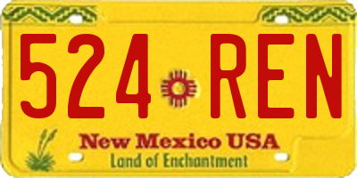 NM license plate 524REN